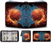 Basketball Card Binder 400 Pockets - Basketball Card Binder with Sleeves, Sports Cards Storage Organizer for Football Basketball Baseball Soccer Trading Cards Fits 400 Cards with 50 Removable Sleeves