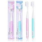 Y-Kelin Super Soft Toothbrushes for Adult and Kids - High Density Manual Tooth Brush for Sensitive Gum - Effective Cleaning (4 pack)