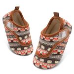 JOINFREE Girls Slippers for Indoor House Shoes Boys Non-Slip Rubber Slippers Soft Warm Toddlers House Shoes Kids Winter Indoor Shoes Brown 6-6.5 Toddler