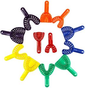 airgoesin 12Pcs Dental Impression Tray Plastic 6 Sizes Autoclavable