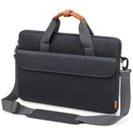 TARKAN 13.3 Inch Unisex Laptop Briefcase with Handle & Detachable Shoulder Strap For Office, Business Travel (Dark Grey)