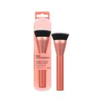 Real Techniques Snatch + Sculpt Contour Makeup Brush, For Liquid & Cream Contour & Bronzer, Flat Top, Oval Head For Blending, Dense Bristles, Stocking Stuffer, Vegan & Cruelty Free, 1 Count