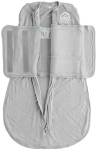 Dreamland Baby Viscose Swaddle Blanket (0-6 Months). 1.0 TOG Ultra Soft Swaddle Blanket w/Built in Band. 95% Viscose, 5% Spandex (Grey). Mom-Owned US Business, Premium Materials
