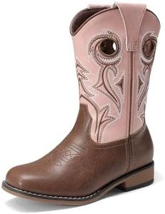 DREAM PAIRS Boys Cowboy Boots Kids Classic Western Boots Square Toe Girls Cowgirl Boots for Toddler/Little Kid/Big Kid,Size 6 Big Kid,Pink,SKMB26001K