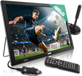 Rywob 15.6" Portable Digital TV,4000mAh Rechargeable Battery for Power Outages,ATSC/HDMI/SD Card/USB/AV Input,12v Car Charger forEmergency,Camping,Car,Outdoor