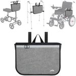 supregear Wheelchair Side Bag, Multifunctional Side Storage Pouch for Rollator, Walkers, Power Wheelchairs and Knee Scooters Wheelchair Armrest Bag for Elderly Seniors Adults Portable Travel Tote