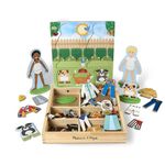 Melissa & Doug Occupations Magnetic Dress-Up Wooden Dolls Pretend Play Set (82 pcs) | Pretend Play Magnetic Dress-Up Dolls For Kids