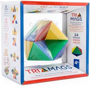 Tri-Mags Magnetic Puzzle Toy, 24 Piece STEM Learning Toy
