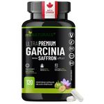 miNATURALS Garcinia Cambogia with Saffron for Weight Loss Management and Mood Balance - 120 Capsules