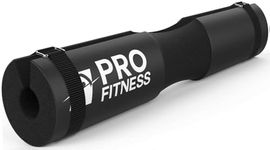 (Jet Black) - ProFitness Barbell Pad Squat Pad- Shoulder Support for Squats, Lunges & Hip Thrusts - For Olympic or Standard Bars