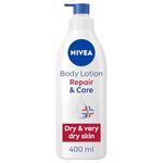 NIVEA Body Repair & Care (400 ml), 72H Moisture Body Lotion with Strengthening Formula, Skin Barrier Strengthening Moisturising Cream, Body Lotion for Dry Skin, With Niacinamide and Glycerin