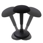 FLEXISPOT Wobble Stool stay active Exercise Office Chair encourage movement Height Adjustable Seat for comfortable working/standing desk perching stool BLACK