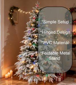6ft Pre-Lit Christmas Tree – Multicolour Lights Holiday Decor