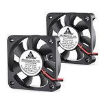 GDSTIME 50mm Fan 50mm x 10mm 5010 DC 12V Brushless Cooling Fan 4500 RPM High Speed Fan Cooler 2 Pack