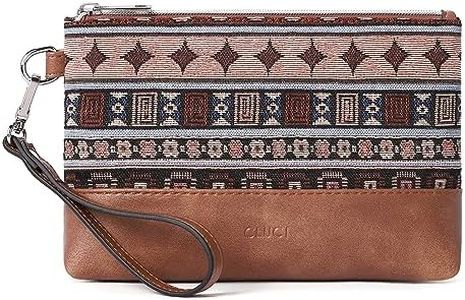 CLUCI Womens Wallet Leather Large Capacity Wristlet Wallet for Women Ladies Travel Clutch Zipper Purse with Credit Card Holder Phone Organizer