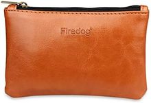 Firedog(TM) Tobacco Pouch Bag Pipe Case Rolling Handmade Storage Carrying Travel Vintage Holder Cigarette Smoking Tobacco Pouch Leather Zipper Brown Regular Size