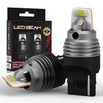 LEDBeam GS Series T20 7440 W21W 3000Lm 7035 Chip Car Bike Reverse White LED Bulb (12V,18W/2Bulbs)