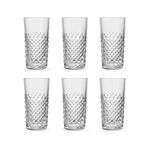 Libbey Carats Long Drink Glass - 41cl / 410ml - Set of 6 - Classic Design - Retro Design