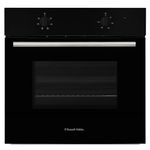 Russell Hobbs 70L, 60cm Wide, Single Electric Built-in Fan Oven and Grill in Black, 6 Oven Functions, RHFEO7004B