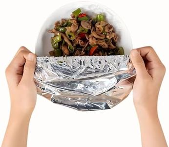 JOUET Reusable Aluminium Foil Microwave Lid Cover, Heat-Resistant Aviation-Grade Aluminum, Silver, Food Storage Bowl Plate Cover for Kitchen Use - Pack 0f 10
