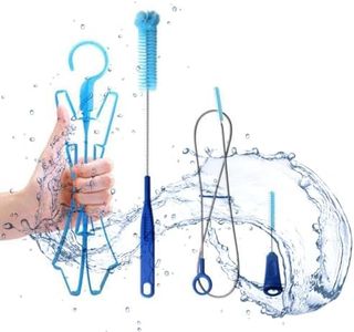 Kit de Limpieza para vejiga de Agua de hidratación,Kit de Limpieza de la vejiga de hidratación,Juego de Limpiador 4 en 1 con Cepillo Largo Flexible,Cepillo pequeño,Cepillo Grande y Colgador Plegable
