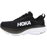 HOKA ONE ONE Men's Bondi 8 Running Shoes, Black/White, 9.5 UK