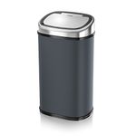 Tower T80902 Kitchen Bin with Sensor Lid, Automatic Soft-Close, Manual Override, 58 Litre, Charcoal