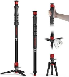 IFOOTAGE Cobra 3 Strike Monopod A150S-Ⅲ Camera Monopod with Feet, One-Touch Lifting Aluminum Video Monopod with Removable Tripod Base, Payload 11lb 60"/150cm, Ergonomic Design&Pedal Locking System