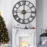 Pytha Sight 30 Inch Extra Giant Large Wall Clock Oversized,Silent Modern Decorative Farmhouse Wall Clocks with Big Roman Numerals for Home Decor,Living Room,Office