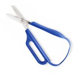 PETA Easi-Grip Long Loop Scissors, Stainless Steel and Polymer Long Loop Handle, Adaptive Self Opening Scissors, Ergonomic Grip to Increase Stability, Ideal for Anyone with Poor Hand Control, Weak Grip and Joint Problems, 45mm Rounded Blade