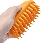 Pet Grooming Brush Dog Brush Dog Hair Deshedding Brush Remover Tool Set, Anti-Skid Rubber Dog Cat Pet Mouse Grooming Shower Bath Brush Massage Brush for Long & Short Hair Small Large Dog Cat (Orange)