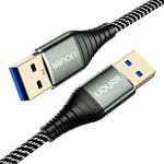 LIOURR USB Cable 3.0 Super Speed Cable【2m】, 5 Gbps Super Speed,Nylon USB Cable to USB compatible with printer, laptop, hard drives, camera etc【2m/6.6 feet】