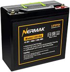 NERMAK 12V 18Ah Lithium LiFePO4 Deep Cycle Battery, 2000+ Cycles Lithium Iron Phosphate Rechargeable Battery for Solar Power, UPS, Lighting, Marine, Scooters, Fish Finder and More, Built-in 20A BMS