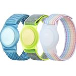 OwnZone 3 Pack AirTag Wristbands for Kids, Velcro Elastic Nylon Bracelet with Holder for Apple Air Tag, Protective Case for Anti-Lost Air Tag GPS Tracker with Adjustable AirTag Bracelet for Kids, Child, Adult