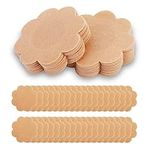 Sibba 40 PCS Nipple Pasties Cover Stickers Petals Shape Skin Breast Boob Lift Nipplecovers Waterproof Swim Sticky Reusable Bra Tape Lingerie Women Beige