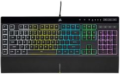 Corsair K55 RGB PRO Membrane Wired Gaming Keyboard – IP42 Dust and Spill-Resistant – 6 Macro Keys with Elgato Integration – iCUE Compatible – QWERTY NA – PC, Mac, Xbox – Black