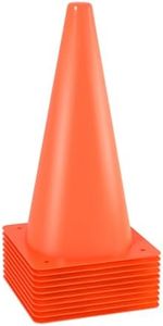MDTMR 12 inch Soccer Training Cones for Outdoor Activity, Orange Traffic Cones,Plastic Sports Cones 10 Packs