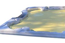 Spa Tender Floating Thermal Blanket. , Summer or Winter ,Closed Cell Foam Durable, Floating, Insulating Spa Blanket Protector for Spa Hot Tub Cover (7'x6' x3/8'', Cream)