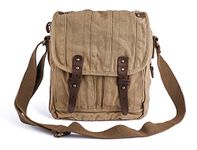 Gootium Vintage Canvas Shoulder Bag Men’s Messenger Bag Cross Body Satchel, Khaki