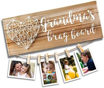 VILIGHT Grandma’s Brag Board - Gifts for Grandma from Granddaughter and Grandson - Nana Granny Picture Frame Photo Holder - 13.5x5.5 Inches