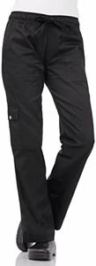Chef Works Women's Cargo Chef Pants, Black, Medium