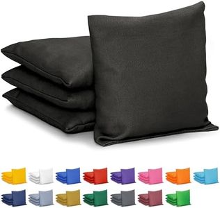 GoSports Cornhole Bean Bags Set of 4 - Regulation All Weather - Classic Black