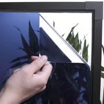 HOME13 Window Film Self Adheisve Daytime Privacy Window Sun Blocking Heat Control Window Glass Film for Home/Office (20X72 Inch, Dark Silver Blue Window Film)