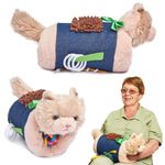 Fidget Muff Cat | Blanket for Elderly | Fidget Blanket for Dementia | Dementia Products for Elderly | Gift and Activities for Seniors with Alzheimer’s or Dementia | Sensory Fidget Toys