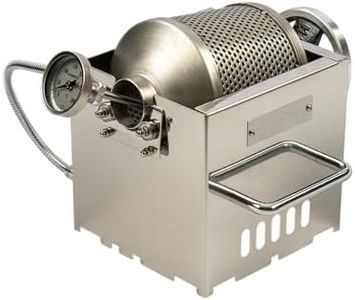 KALDI Coffee Roaster Mini Size (200~250g) Home Coffee Roaster Including Thermometer -Gas Burner Required (Manual with Sampler & Hopper)