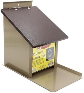 Zenport Squirrel Lunch Box Hopper Bird Feeder, Beige, Z38079