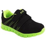 Dek Superlight Air Sprint Children's Kids Junior Shoes Running Trainers (10 Child UK, Black/Lime)