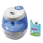 Vicks Sweet Dreams Cool Mist Humidifier with Image Projector and Rosemary Lavender Vapo Pads Refill Bundle