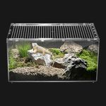 Clioran Reptile PC Terrarium,Tarantula Enclosure,Spider Tank Starter Kit,Leopard Gecko Container,Hermit Crab Habitat,Lizard Enclosure,Insect Housing,Jumping Spider Cage,Bearded Dragon Vivarium XL