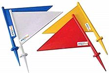 HeadTurners Boundary Flag for Marking for All Sports Cricket, Football etc (Multicolour) - Set of 4